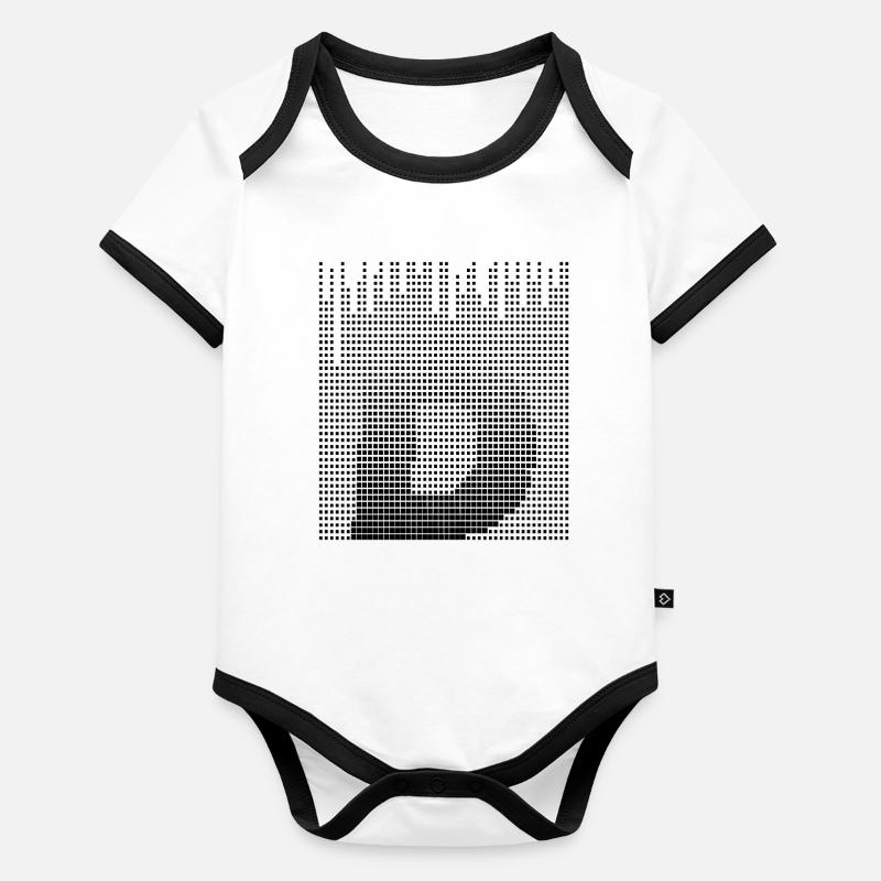 Letter D, Name, der Buchstabe D Baby Bio-Kurzarm-Kontrastbody