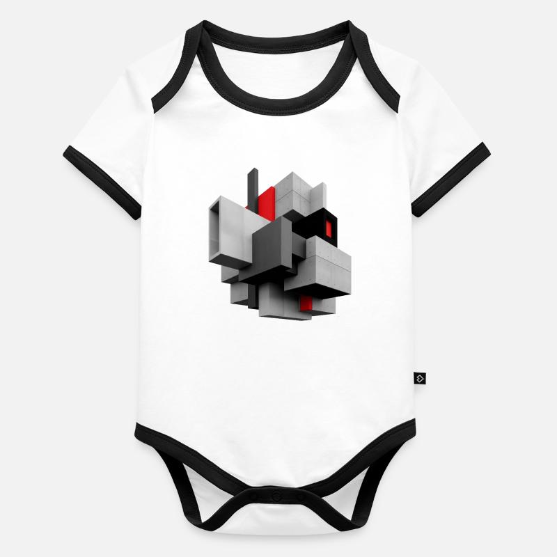 Cube Organic Baby Contrasting Bodysuit
