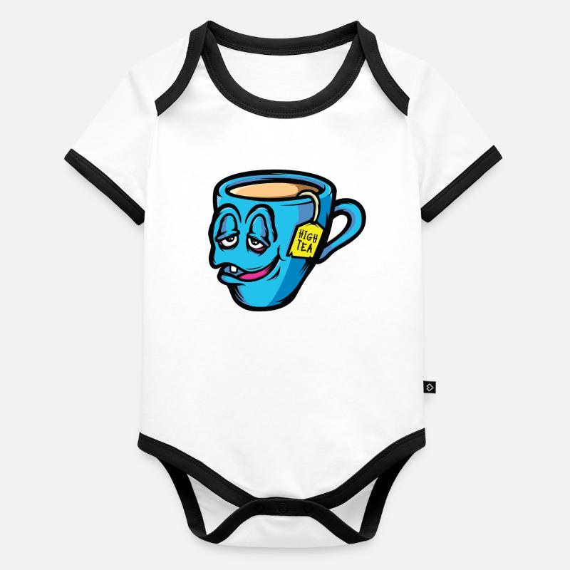 Thé Body Bébé bio contrasté manches courtes