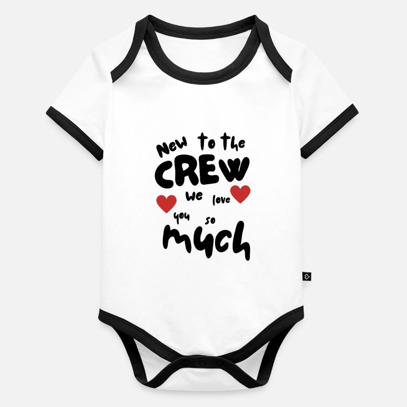 New to the crew Baby Bio-Kurzarm-Kontrastbody