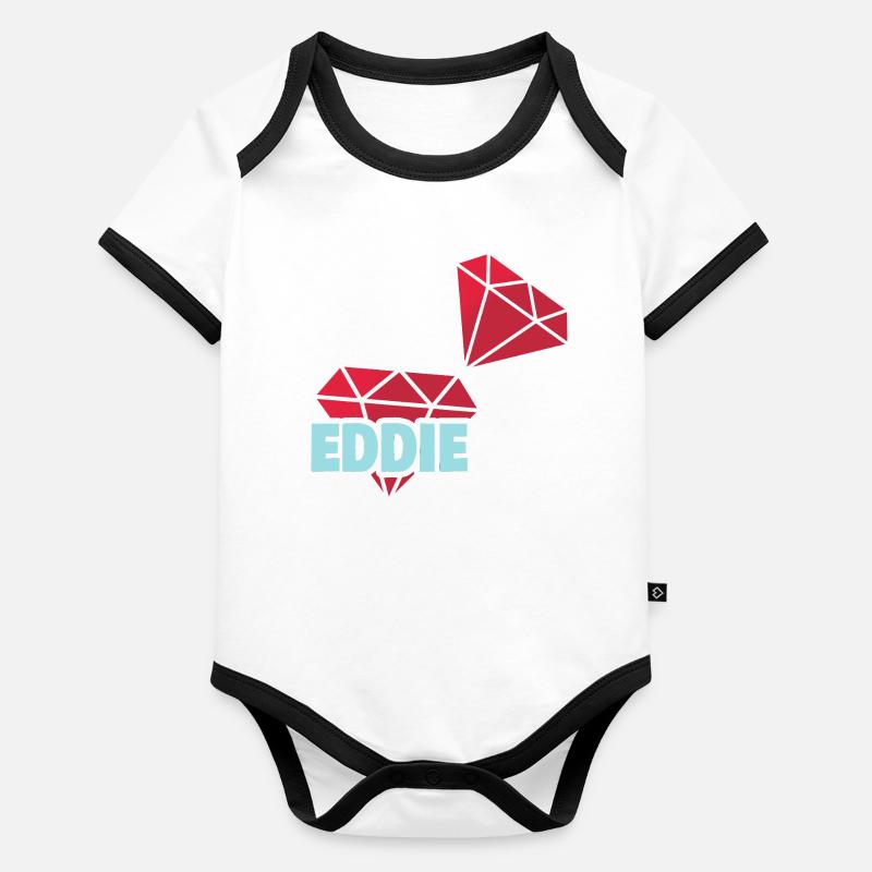 Eddie als Kostbar Baby Bio-Kurzarm-Kontrastbody
