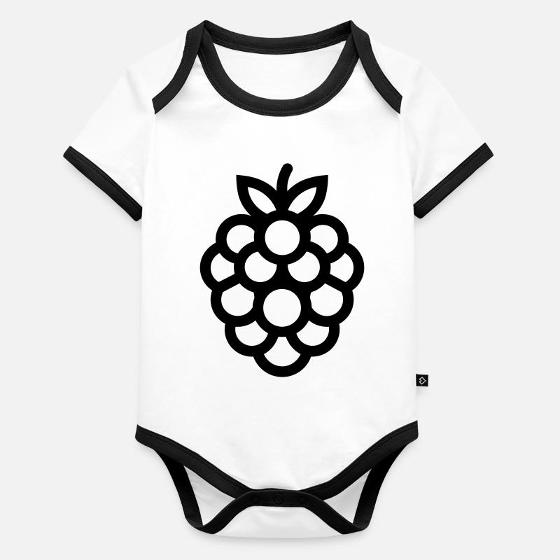 Mûre Body Bébé bio contrasté manches courtes