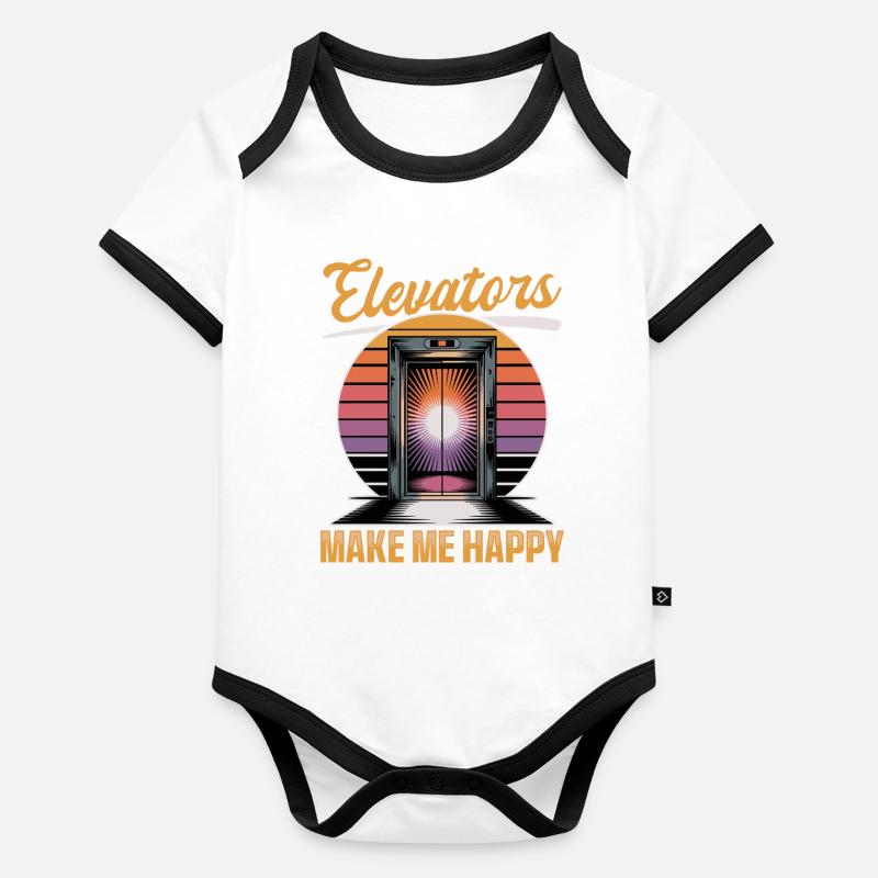 Elevator toddler & kids Organic Baby Contrasting Bodysuit