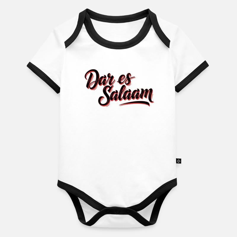 Dar es Salaam Body Bébé bio contrasté manches courtes