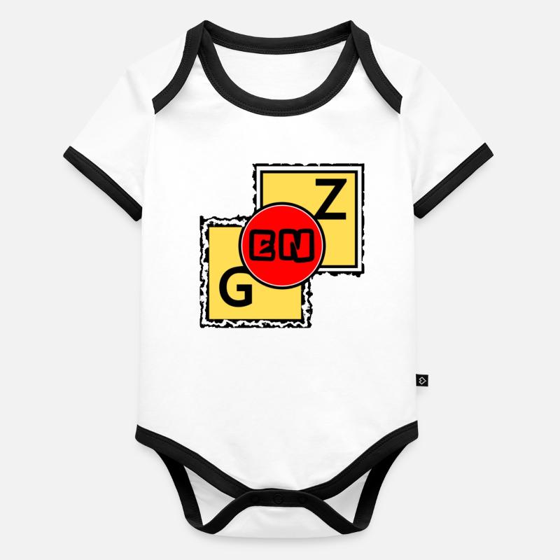 Blocs GEN Z Body Bébé bio contrasté manches courtes