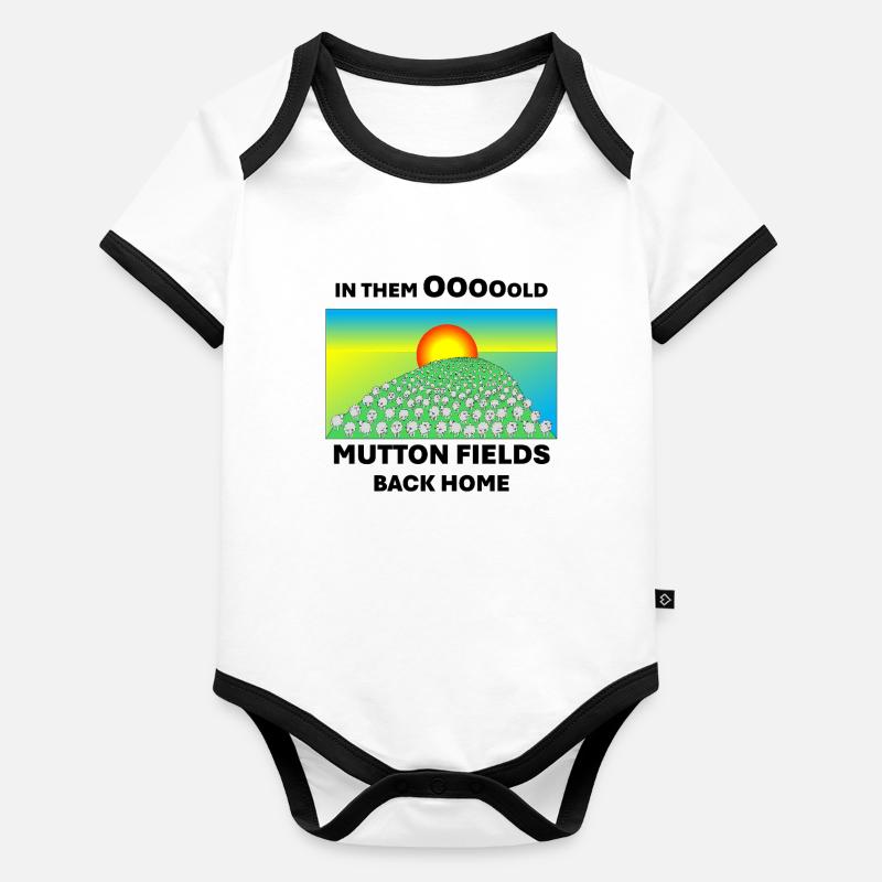 Mutton fields back home Organic Baby Contrasting Bodysuit