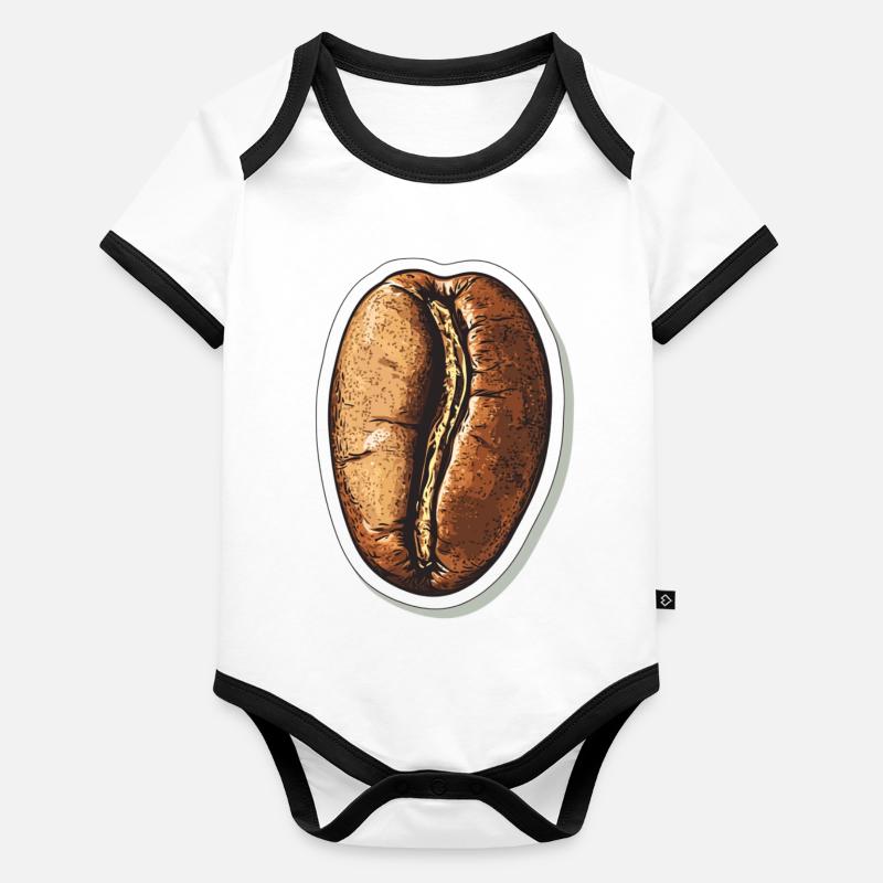 Kaffee Baby Bio-Kurzarm-Kontrastbody