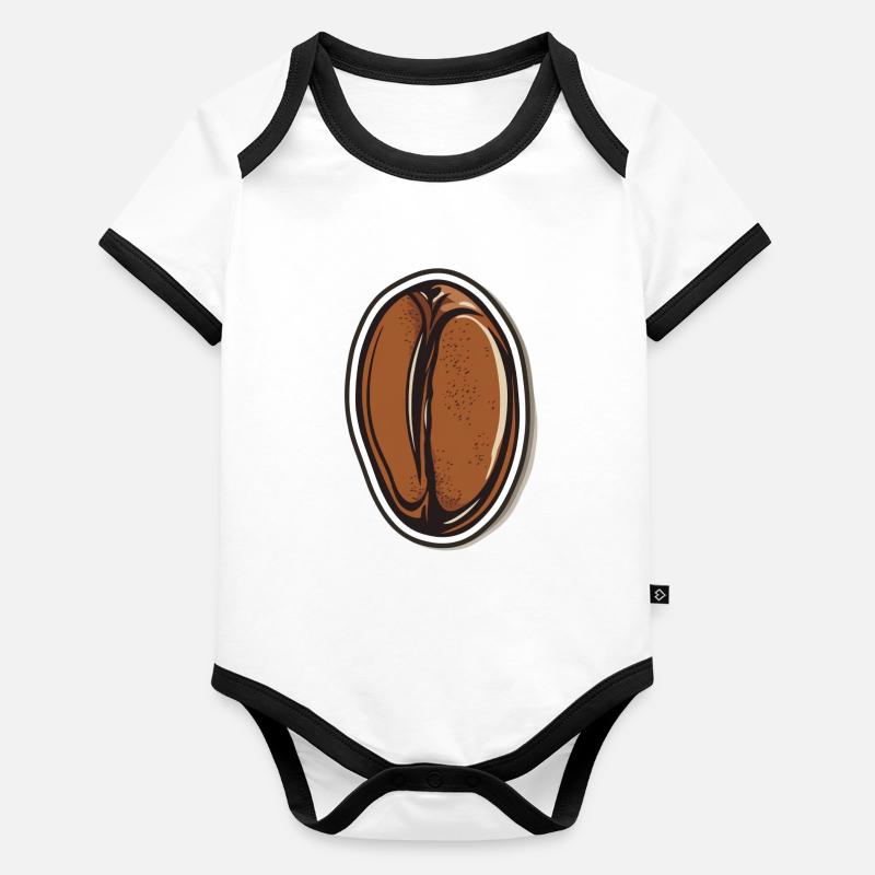 Kaffee Baby Bio-Kurzarm-Kontrastbody