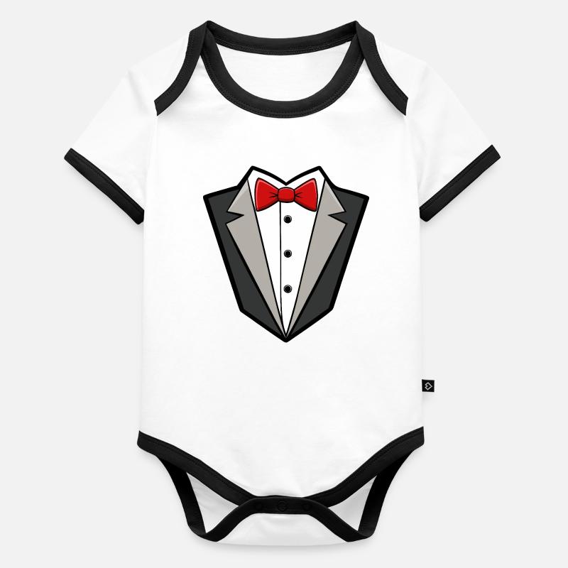 Men's Formal Evening Suit Organic Baby Contrasting Bodysuit