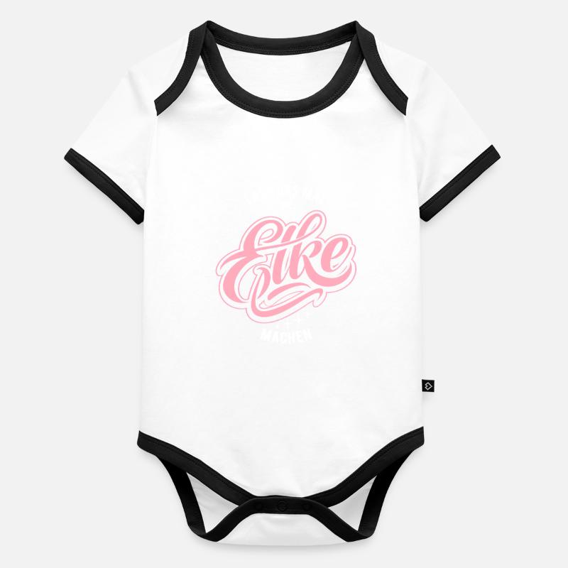 Lass das mal die Elke machen - Namenstag Baby Bio-Kurzarm-Kontrastbody
