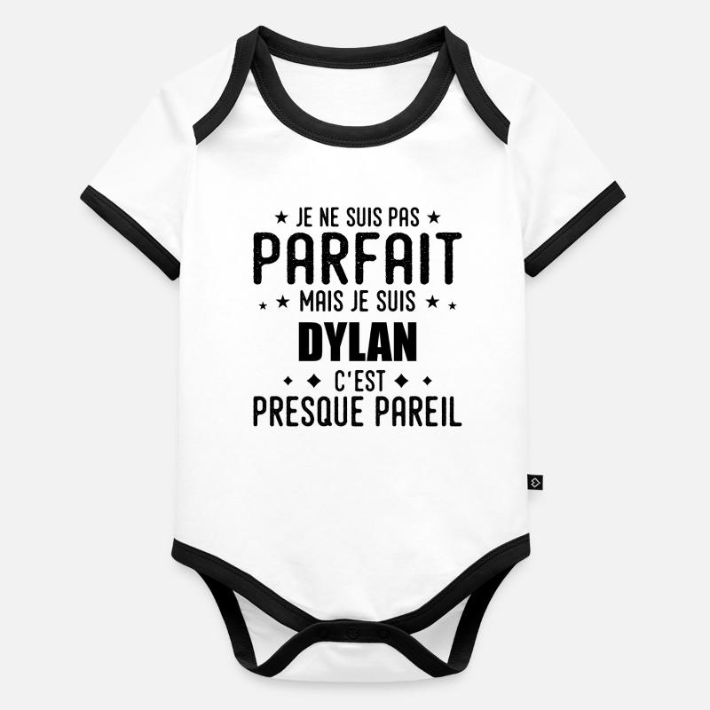 Dylan: authentisch, unvollkommen, oberflächlich, perfekt Baby Bio-Kurzarm-Kontrastbody