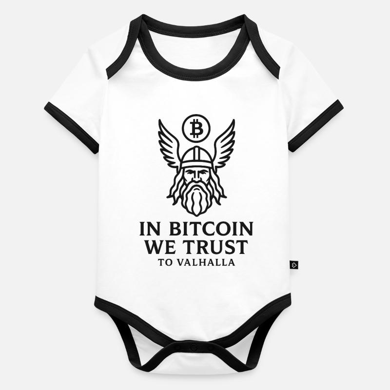 Bitcoin Valhalla Baby Bio-Kurzarm-Kontrastbody