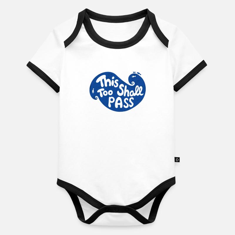 This Too Shall Pass Wave Organic Baby Contrasting Bodysuit
