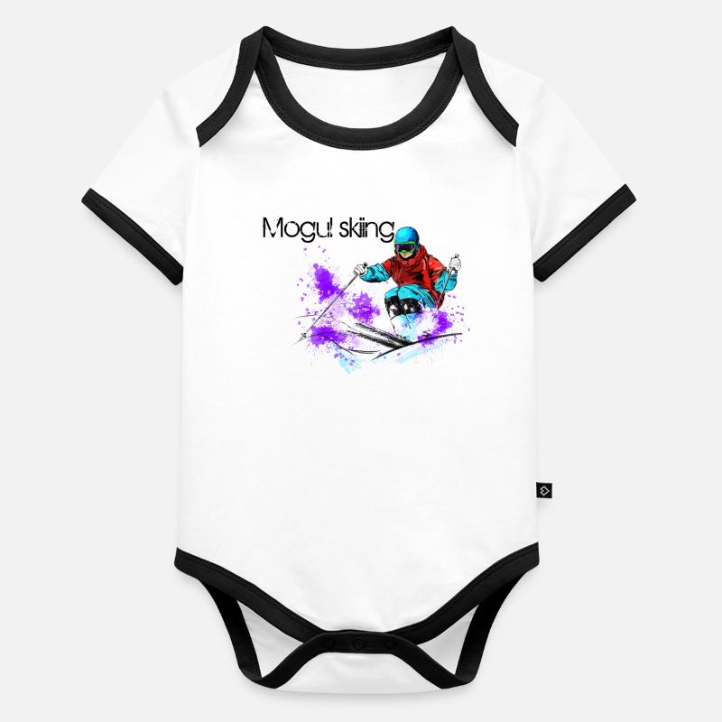 Mogul skiing Organic Baby Contrasting Bodysuit