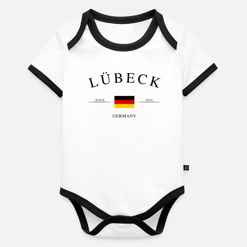 Lübeck Germany – Holiday Souvenir & Gift Organic Baby Contrasting Bodysuit