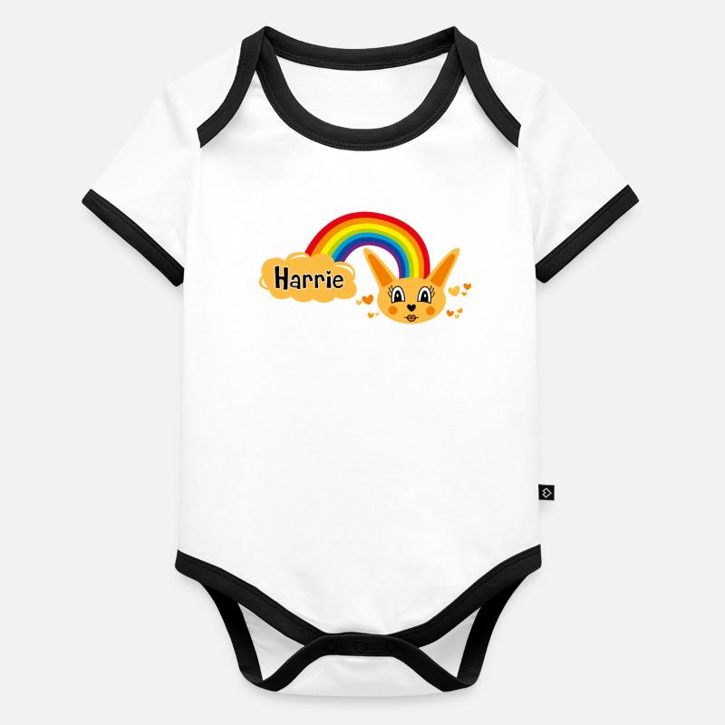 Harrie chou par Helfspawn Body Bébé bio contrasté manches courtes