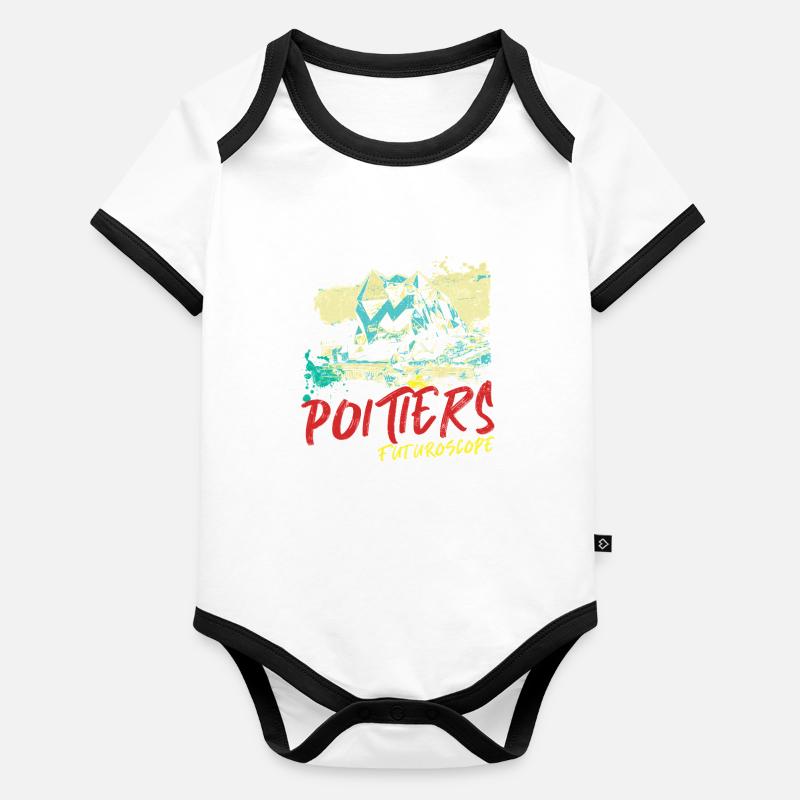 Poitiers seen from FuturoScope Organic Baby Contrasting Bodysuit
