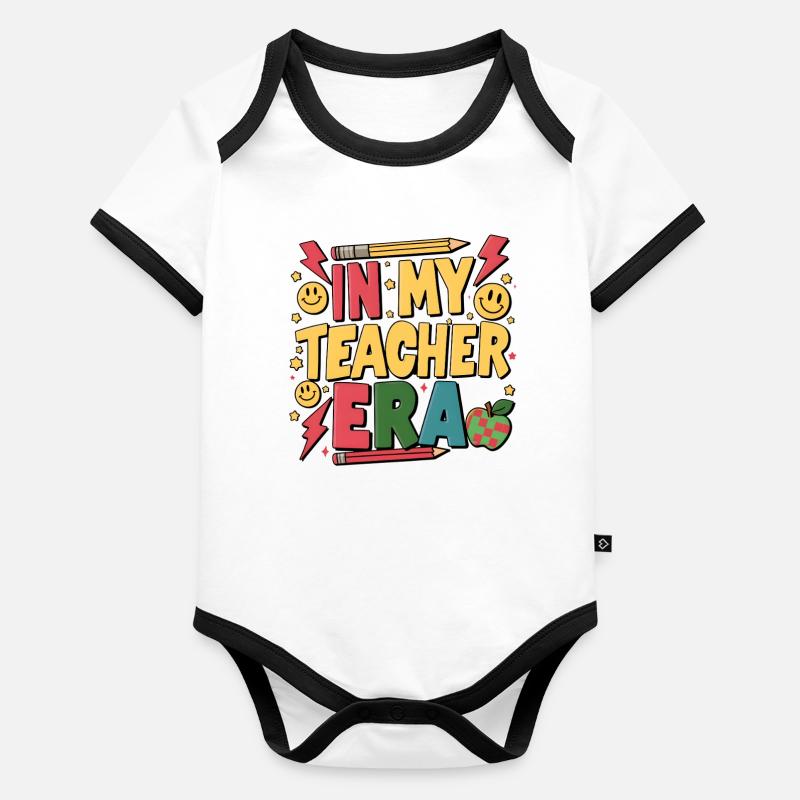In meiner Lehrer-Ära Baby Bio-Kurzarm-Kontrastbody