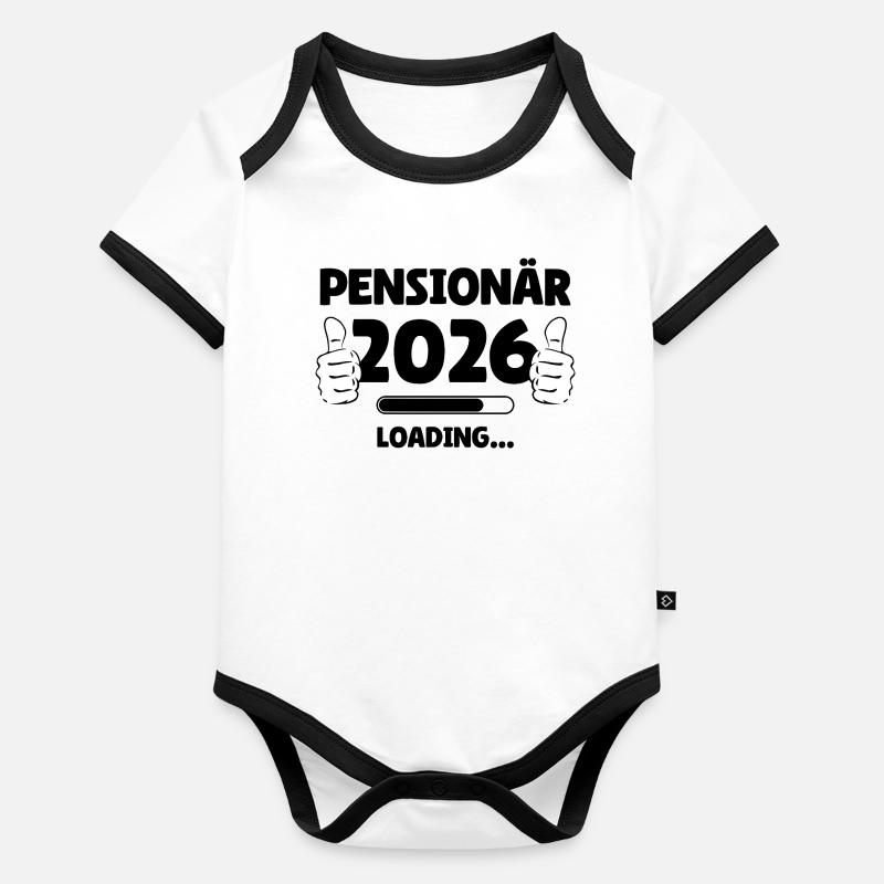 Pensioner 2026 Thumbs Up Design Organic Baby Contrasting Bodysuit