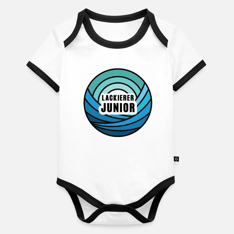 Painter Junior Child Offspring Successor Trainee Organic Baby Contrasting Bodysuit
