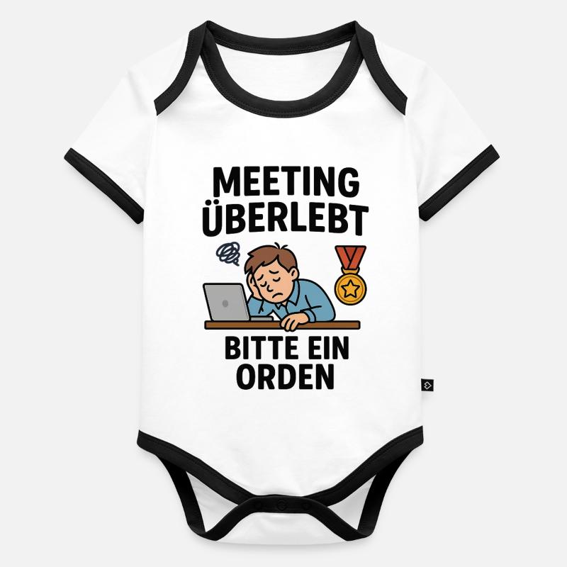 Meeting Überlebt Bitte Orden Baby Bio-Kurzarm-Kontrastbody