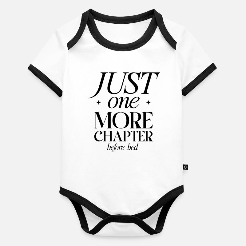Plus qu’un chapitre avant de se coucher Body Bébé bio contrasté manches courtes