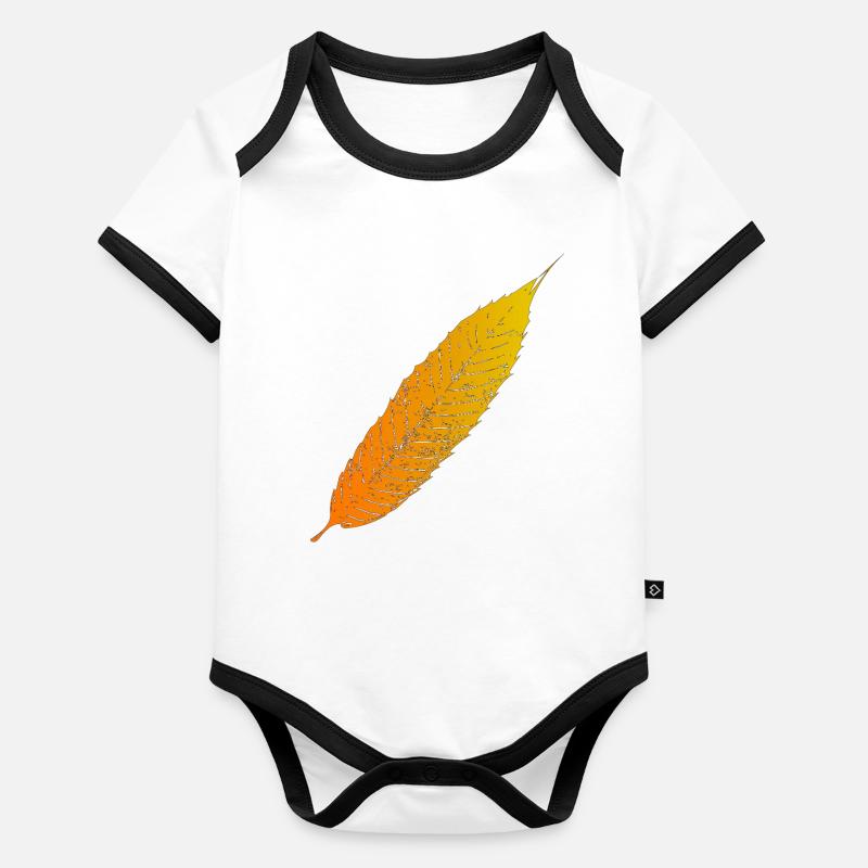 Autumn Leaf Gradient Organic Baby Contrasting Bodysuit