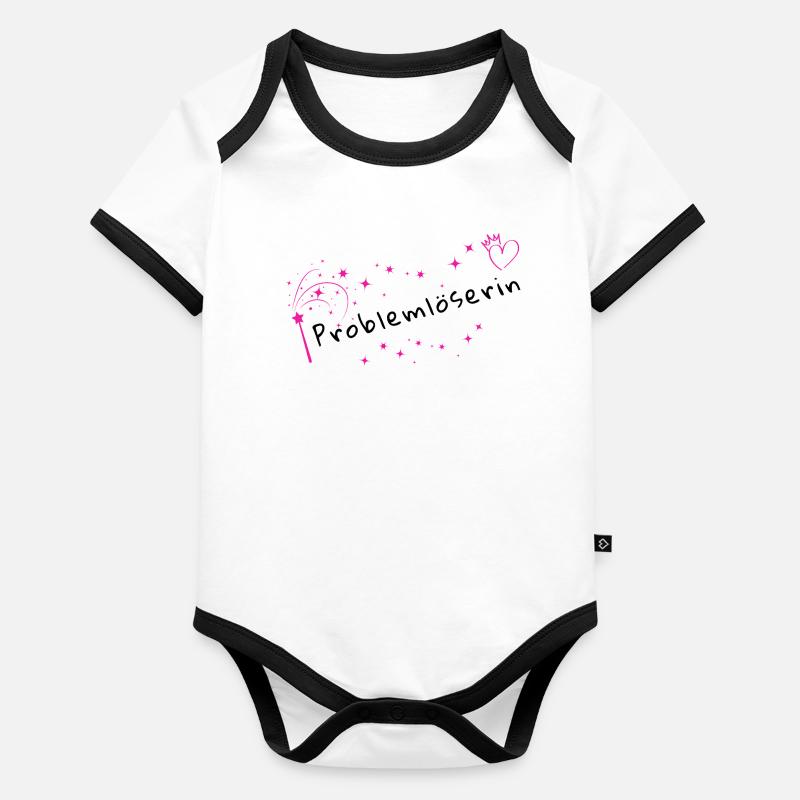 Zauberfunken Rosa Stardust Baby Bio-Kurzarm-Kontrastbody