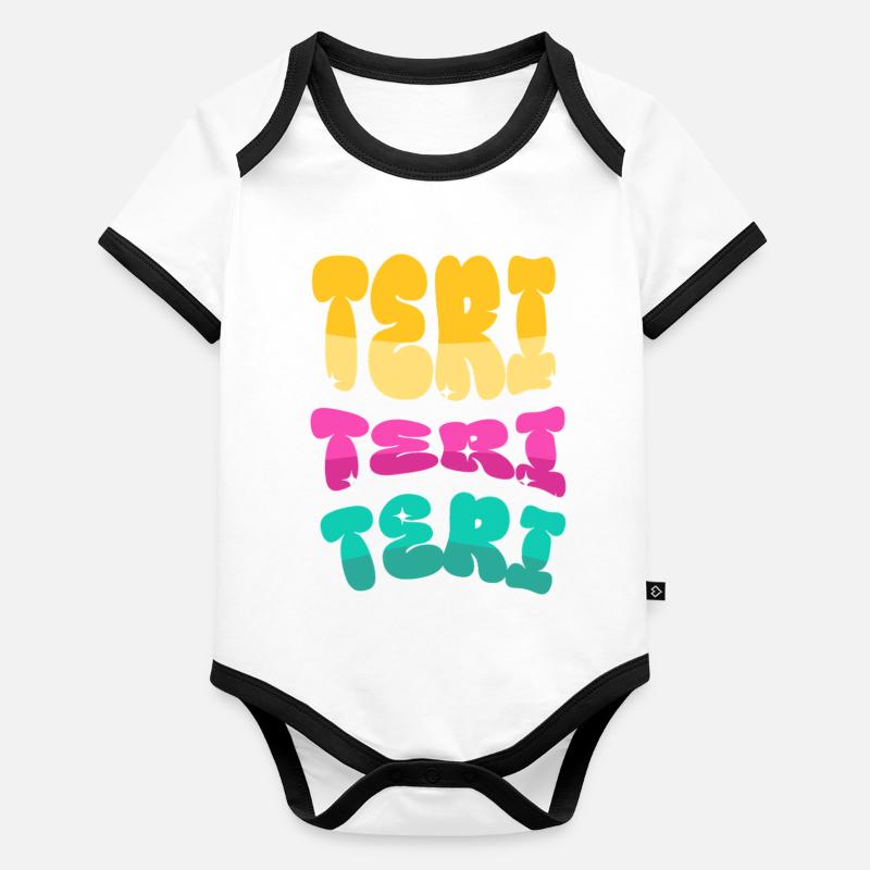 Teri Terry Teri Body Bébé bio contrasté manches courtes