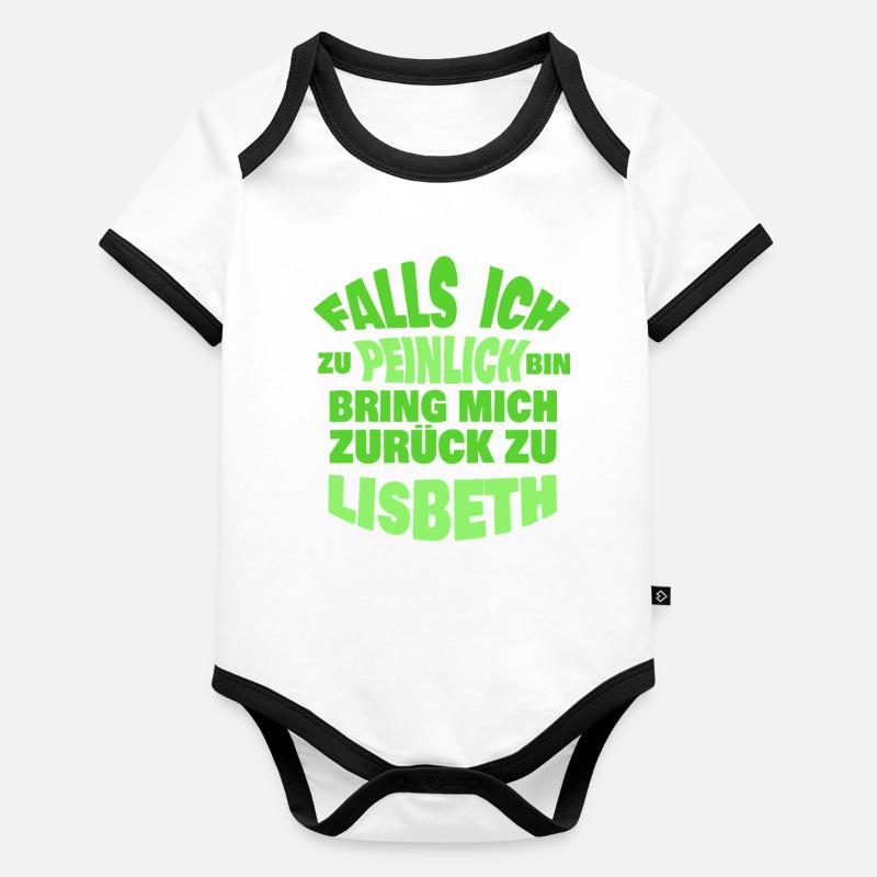 Jungesellenabschied Lisbeth Baby Bio-Kurzarm-Kontrastbody