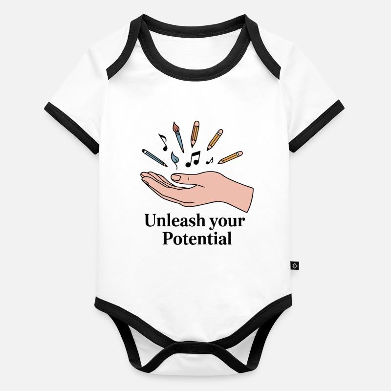 Unleash Your Creative Potential Organic Baby Contrasting Bodysuit
