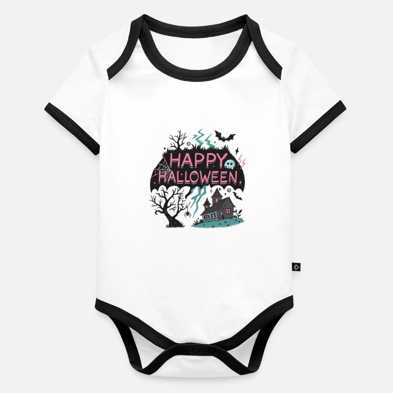 Halloween Neon Fantasy Organic Baby Contrasting Bodysuit