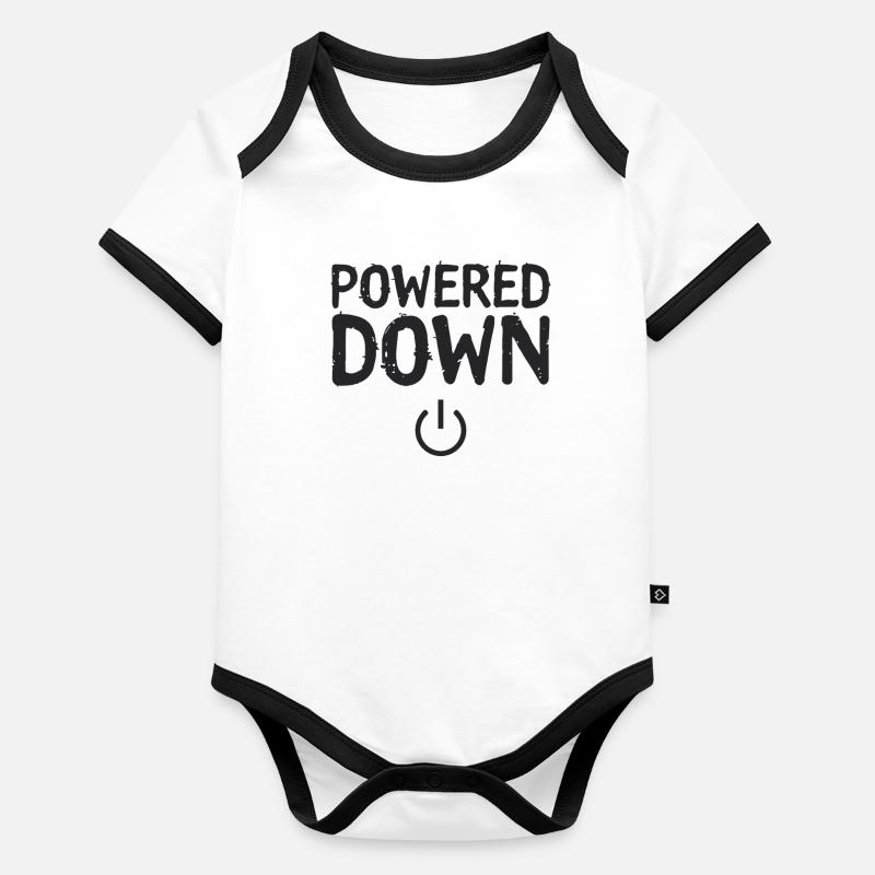 Powered Down Energie Status Ausgeschaltet Baby Bio-Kurzarm-Kontrastbody