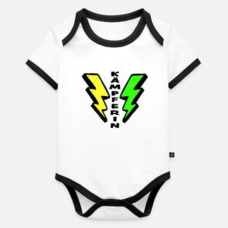 Lucky Charm: Fighter Organic Baby Contrasting Bodysuit