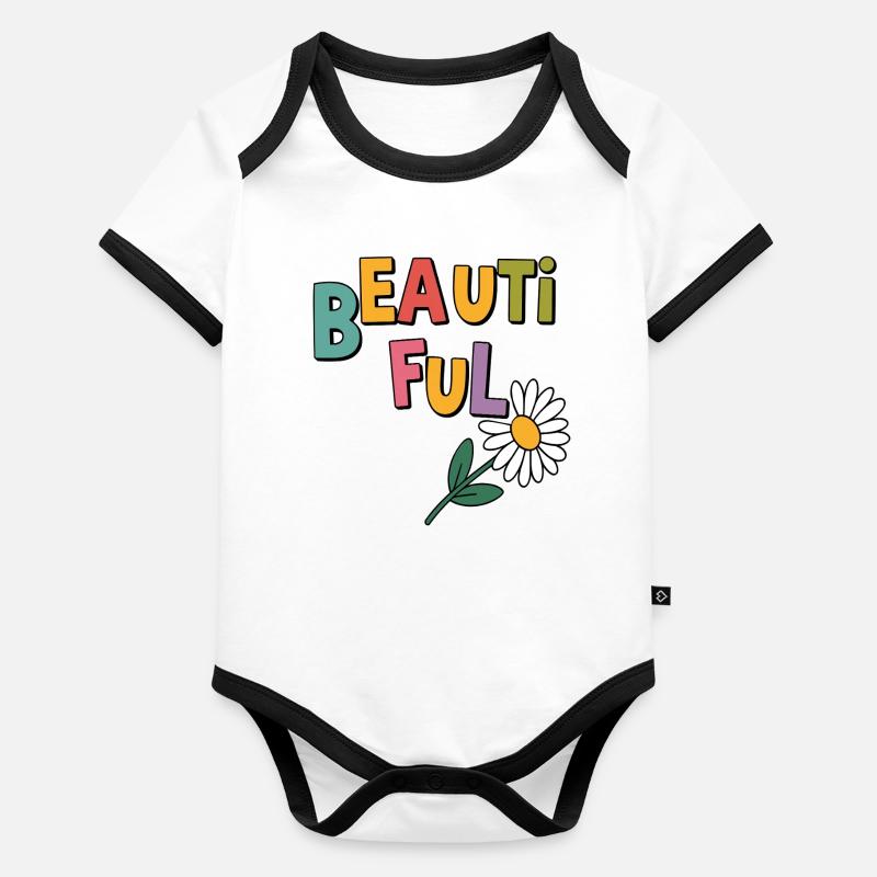 Beautiful Organic Baby Contrasting Bodysuit