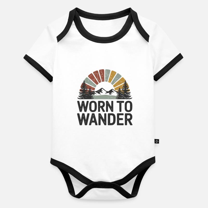 Retro Grunge – Worn to Wander Organic Baby Contrasting Bodysuit