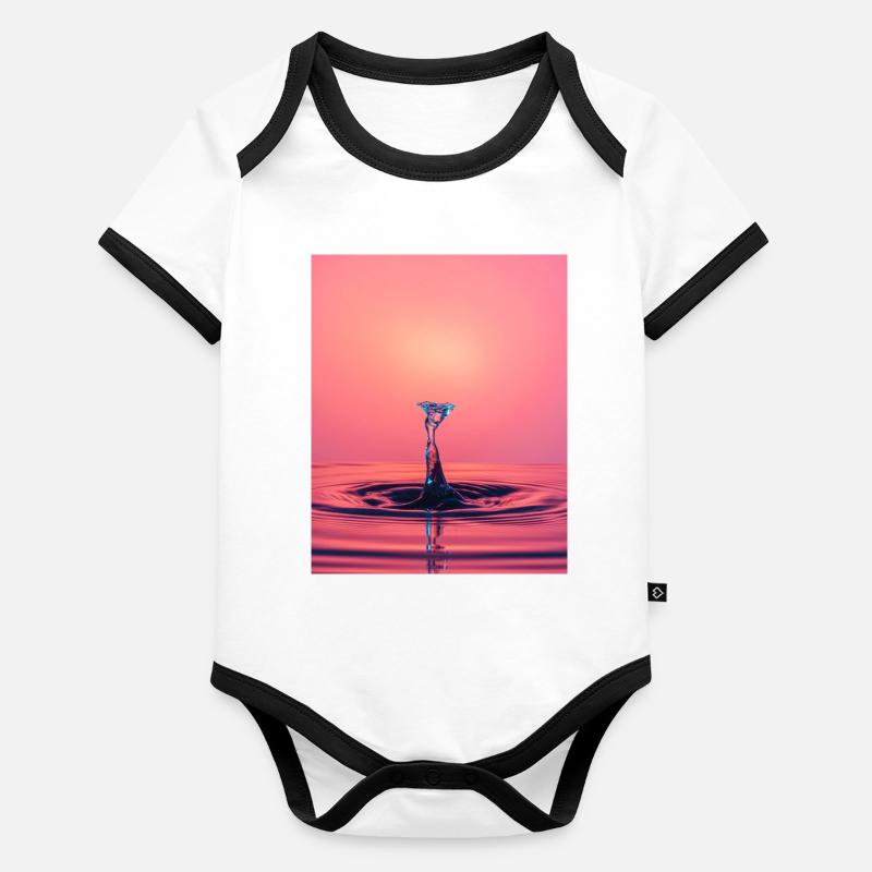 Flüssiger abstrakter Spritzer Baby Bio-Kurzarm-Kontrastbody