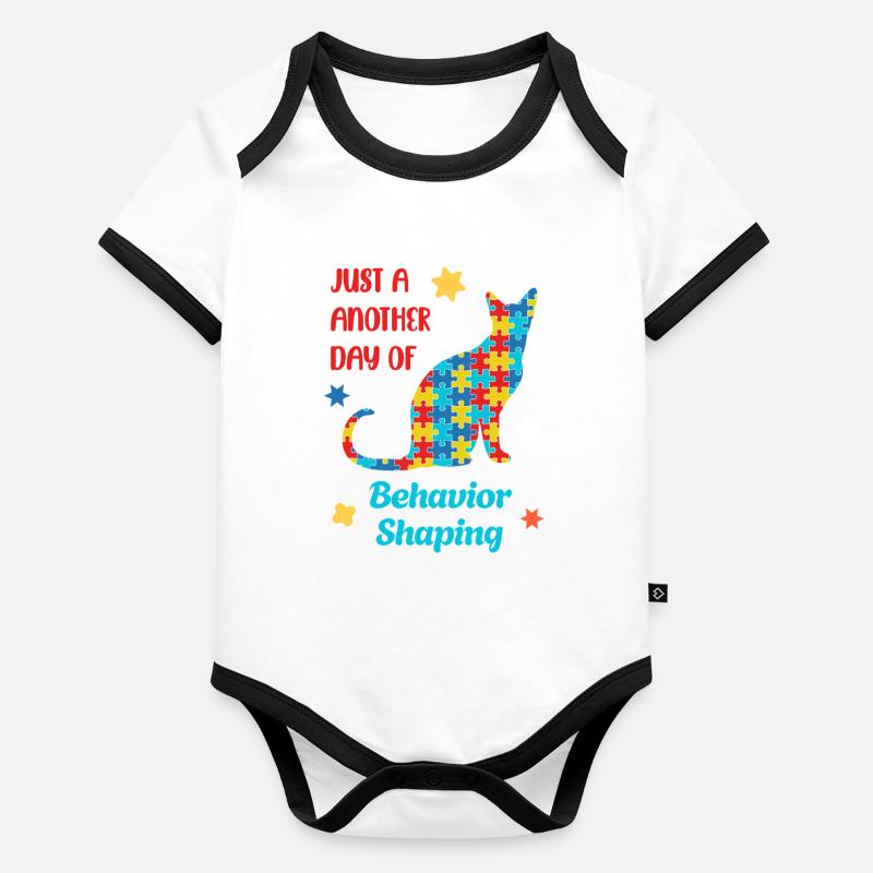 Love, Acceptance, Autism Power Organic Baby Contrasting Bodysuit