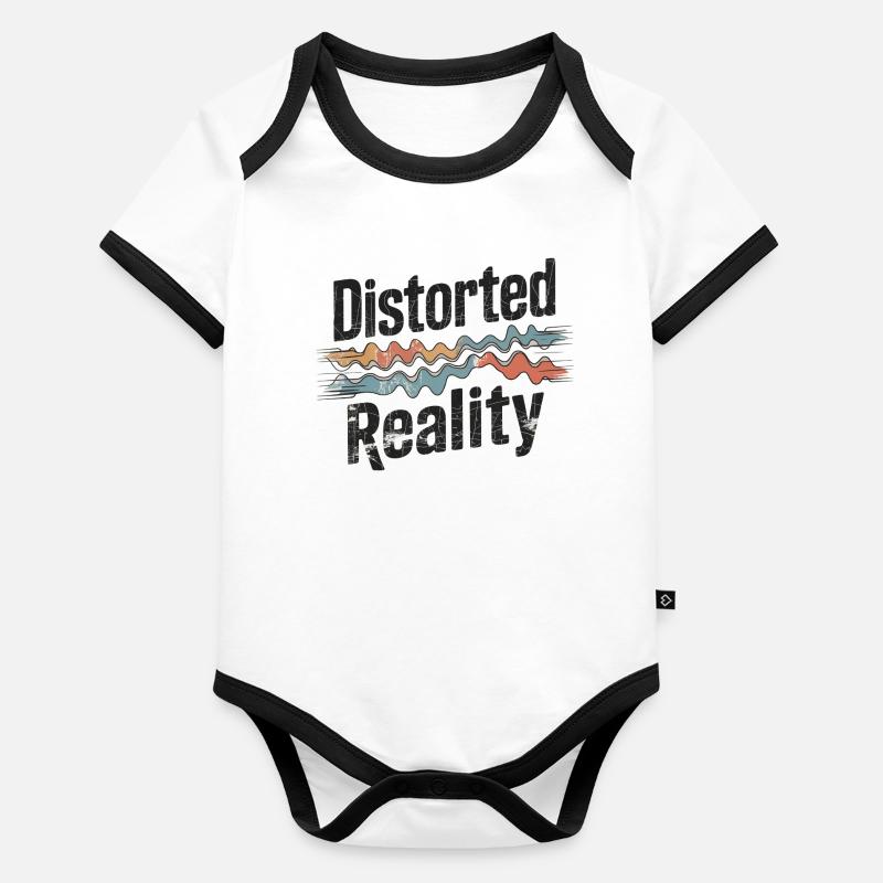 Retro Grunge – Distorted Reality Organic Baby Contrasting Bodysuit