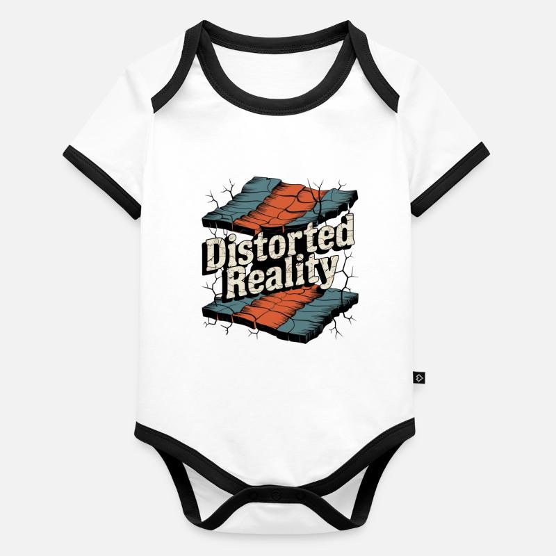 Retro Grunge – Réalité déformée Body Bébé bio contrasté manches courtes