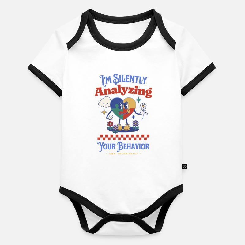 Amour, Acceptation, Autisme Pouvoir Body Bébé bio contrasté manches courtes