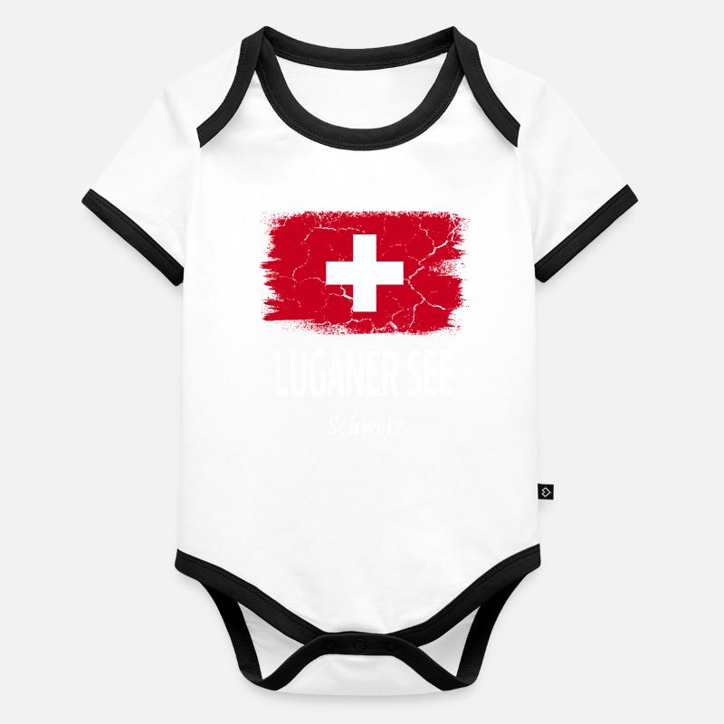 Lake Lugano Organic Baby Contrasting Bodysuit