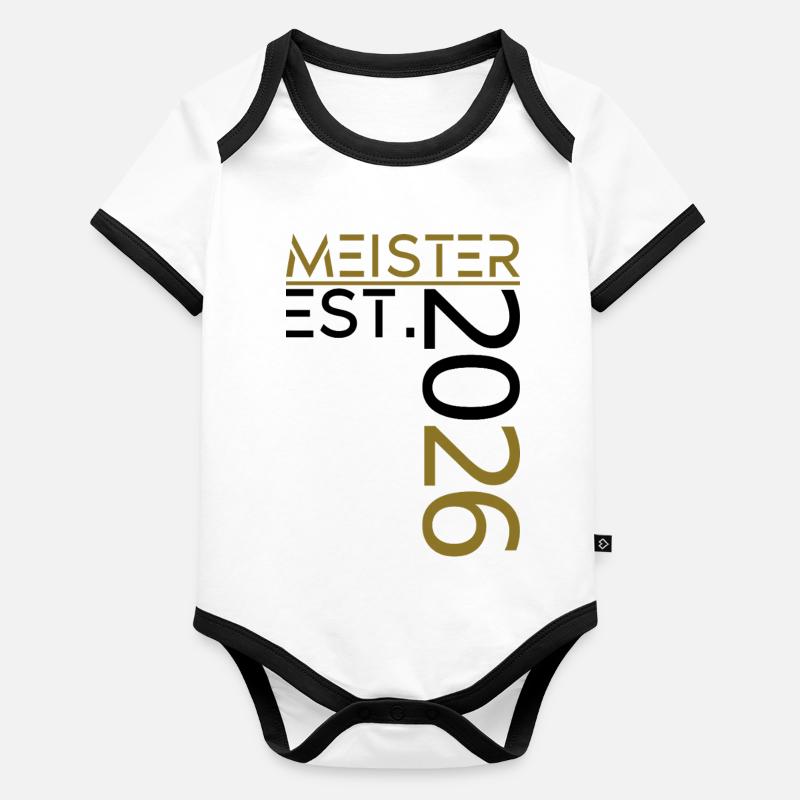 Master est. 2026 Body Bébé bio contrasté manches courtes