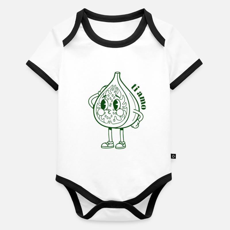 Feigenblatt Baby Bio-Kurzarm-Kontrastbody