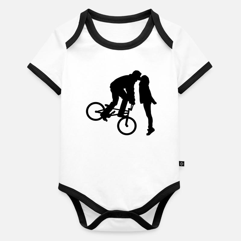 Kuss Baby Bio-Kurzarm-Kontrastbody