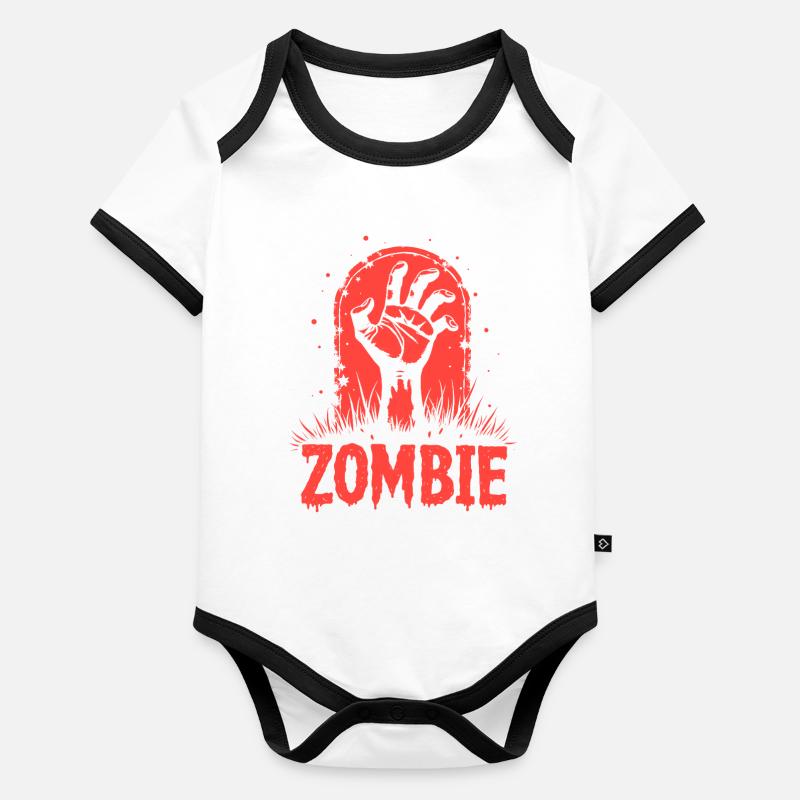 Apokalypse Zombie Hand Baby Bio-Kurzarm-Kontrastbody