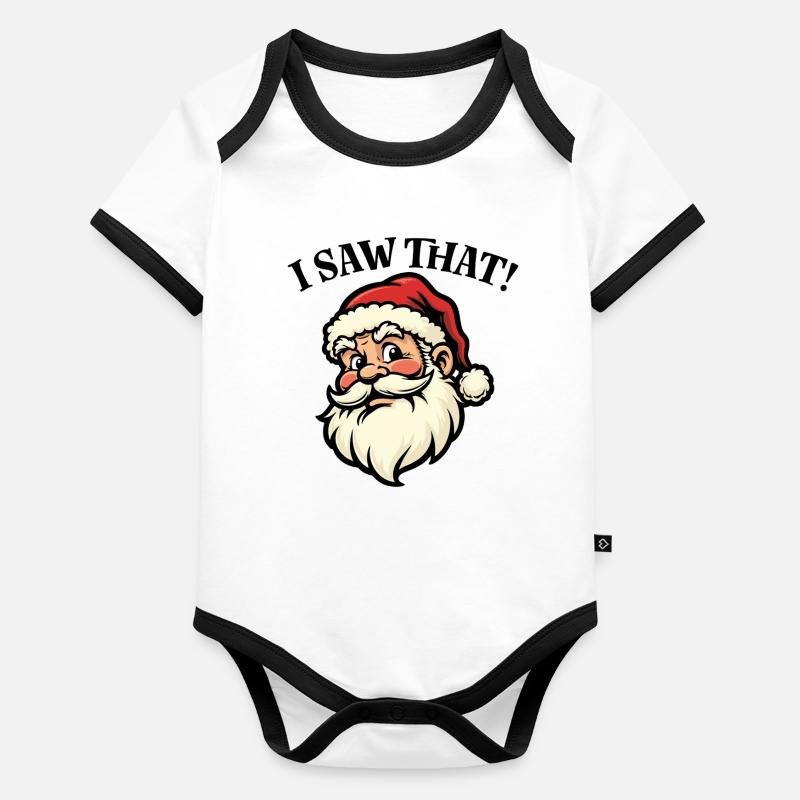 I saw that - Santa Organic Baby Contrasting Bodysuit