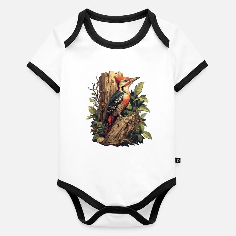 Spechte Specht Baby Bio-Kurzarm-Kontrastbody
