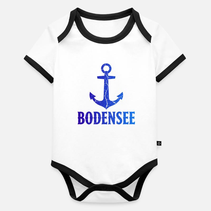 Bateau de vacances au lac de Constance Body Bébé bio contrasté manches courtes