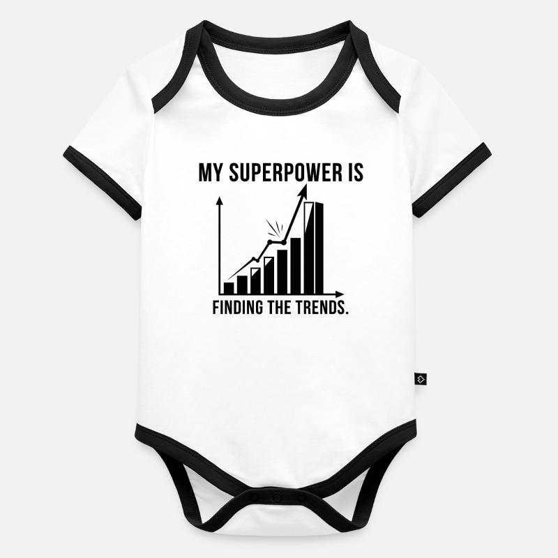 Superpuissance des tendances : trouver les tendances Body Bébé bio contrasté manches courtes